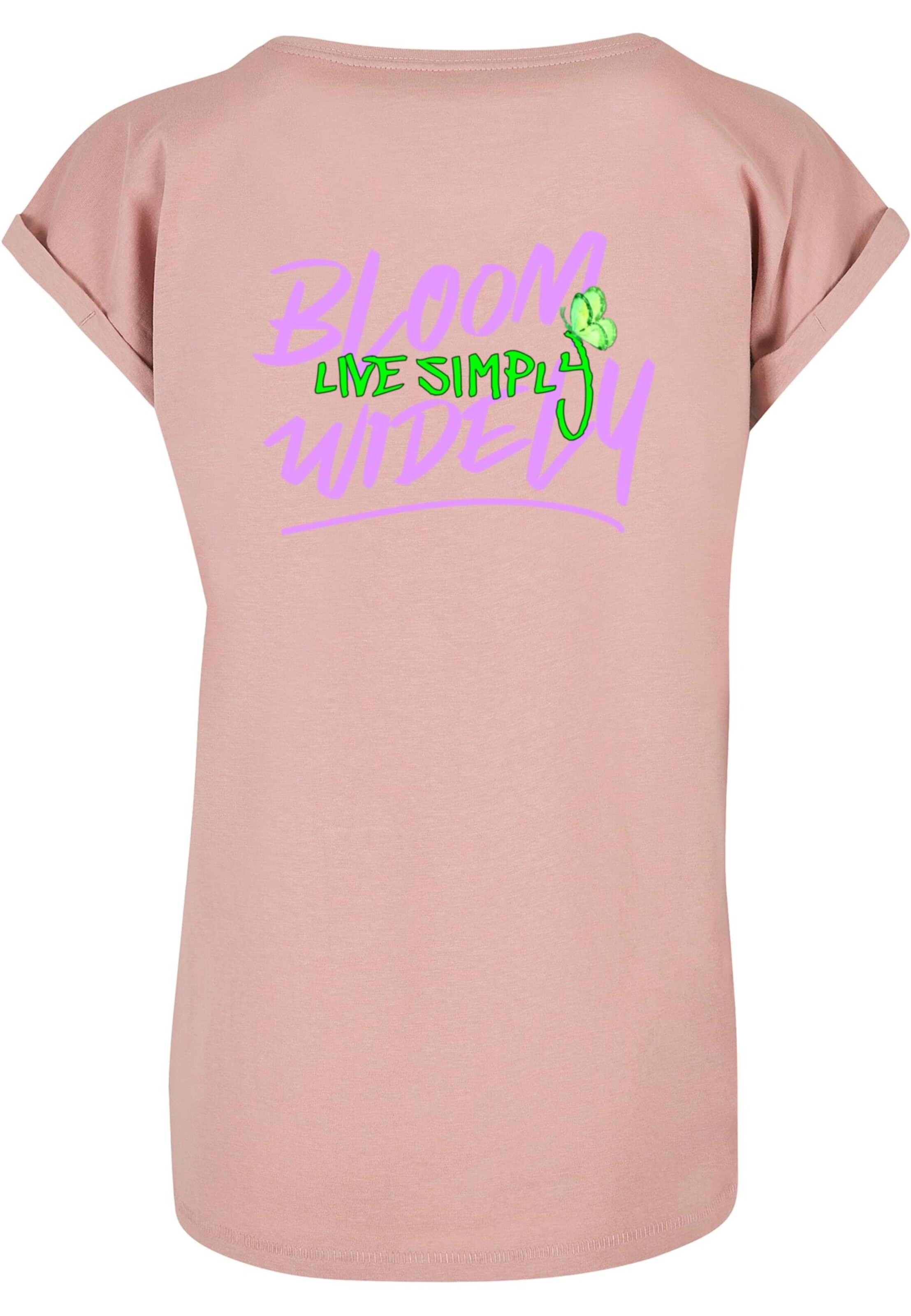 Merchcode T-Shirt 'Never Too Late' in Pink