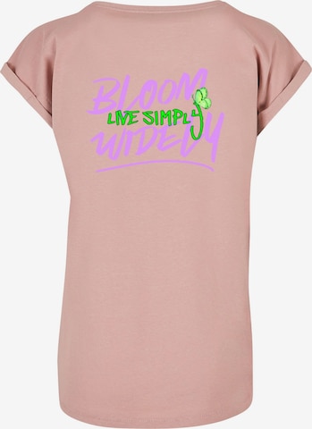 Merchcode T-Shirt 'Never Too Late' in Pink