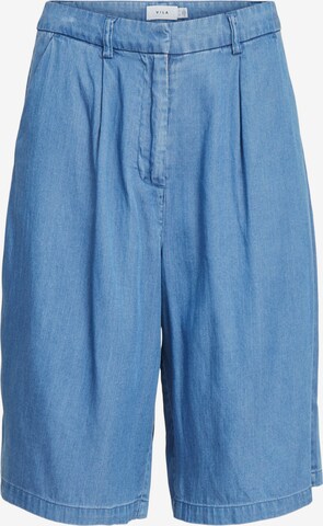 VILA Loose fit Pleat-front trousers 'Bista' in Blue: front