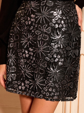 Jupe love & roses en noir