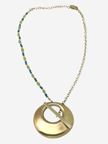 Gloria Mago Necklace 'MyHole necklace in gold and green' in Gold: front