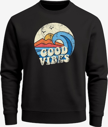 Neverless Sweatshirt 'Good Vibes' in Schwarz: Vorderseite