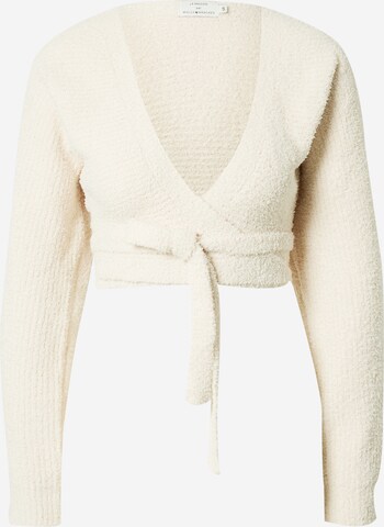 Molly BRACKEN Knit Cardigan in White: front