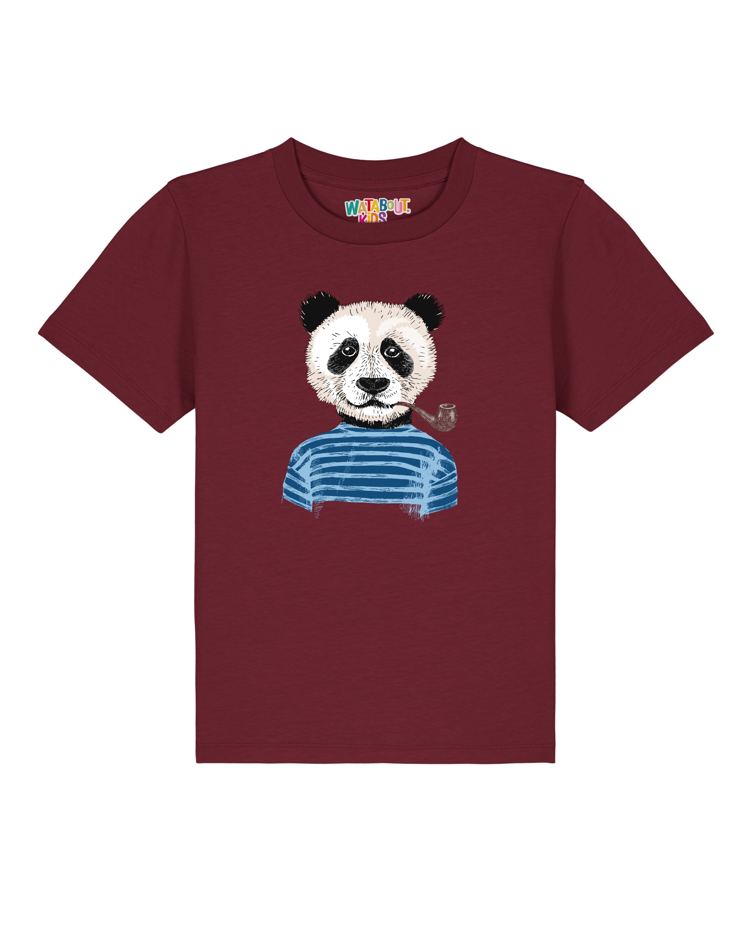 T-Shirt 'Panda' watabout.kids en rouge : devant