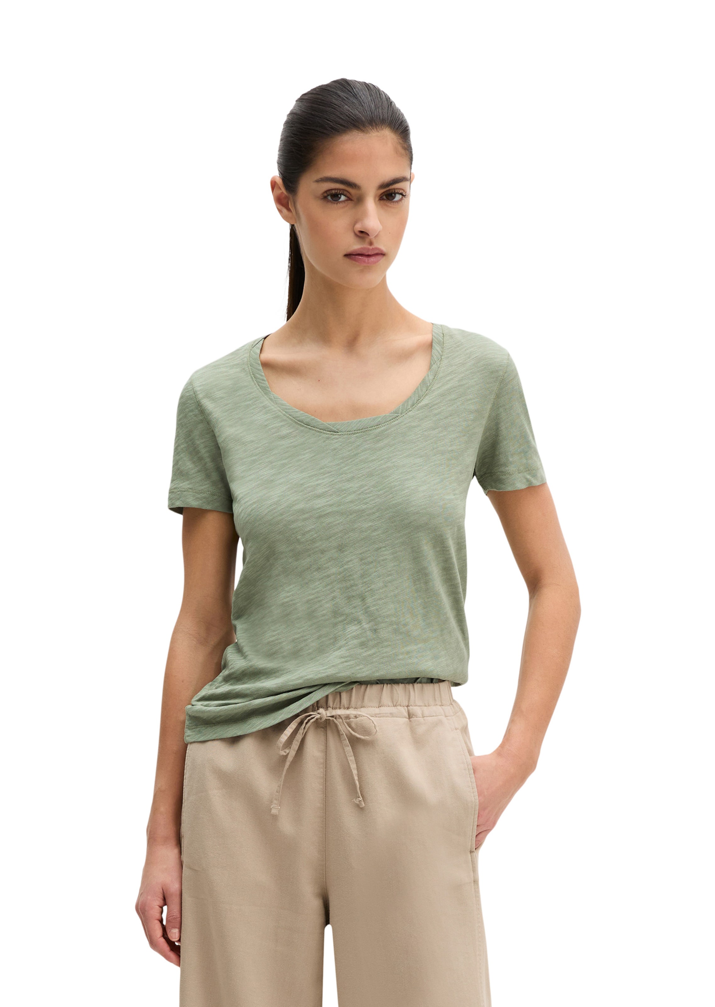 T-shirt Marc O'Polo en vert : devant
