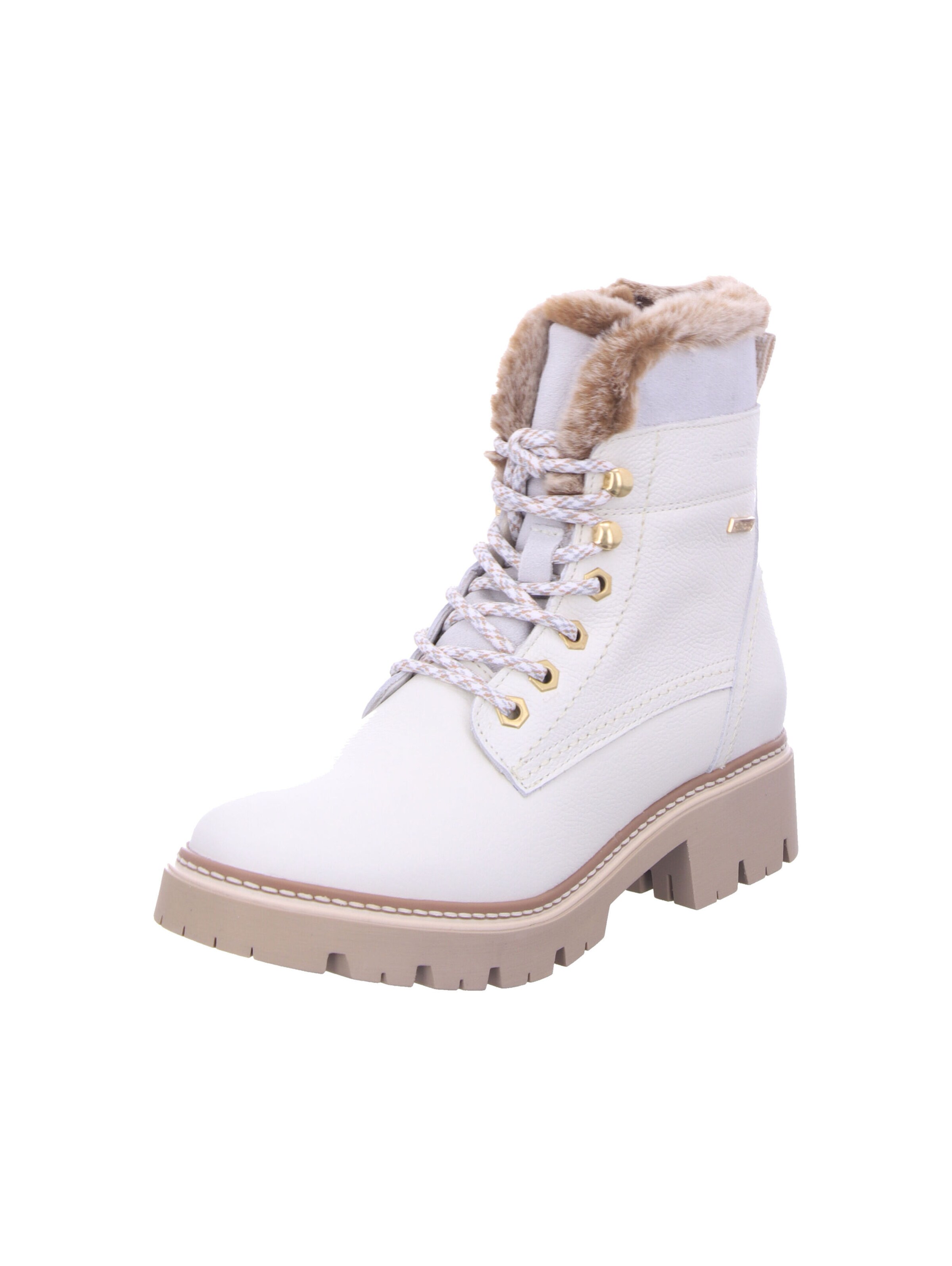 Tamaris Schnürstiefelette in Weiß: Vorderseite