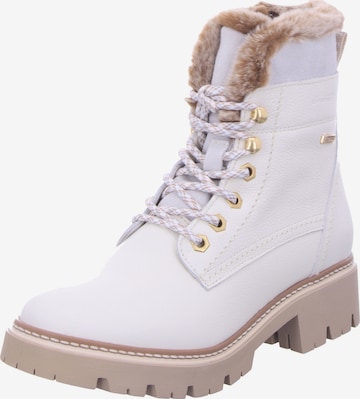 Tamaris Schnürstiefelette in Weiß: Vorderseite