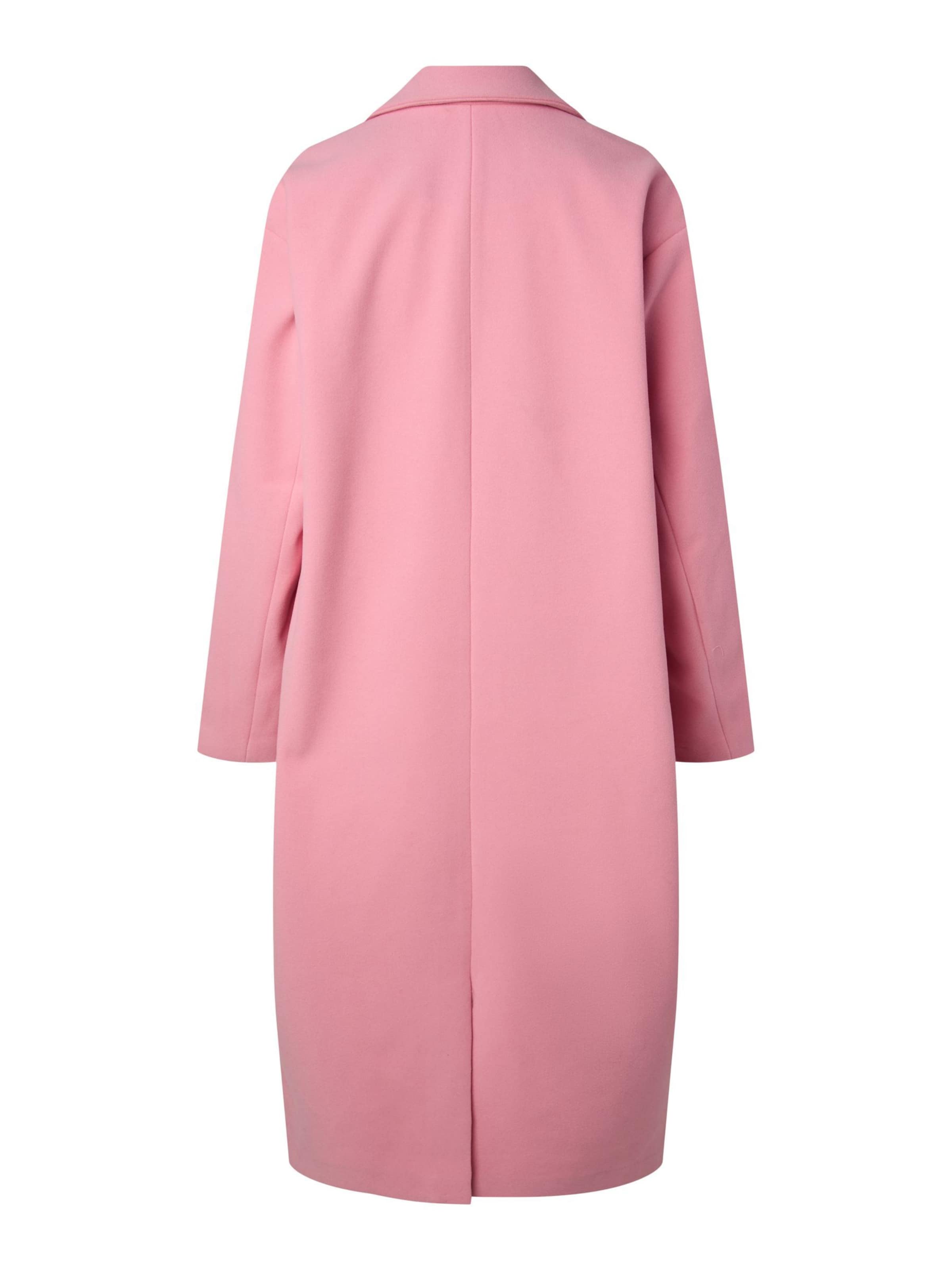 PIECES Between-seasons coat in Pink