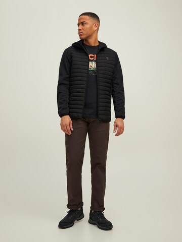 Coupe regular Veste mi-saison JACK & JONES en noir