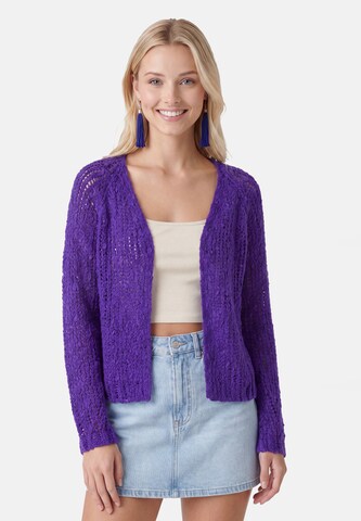 IZIA Gebreid vest in Lila: voorkant