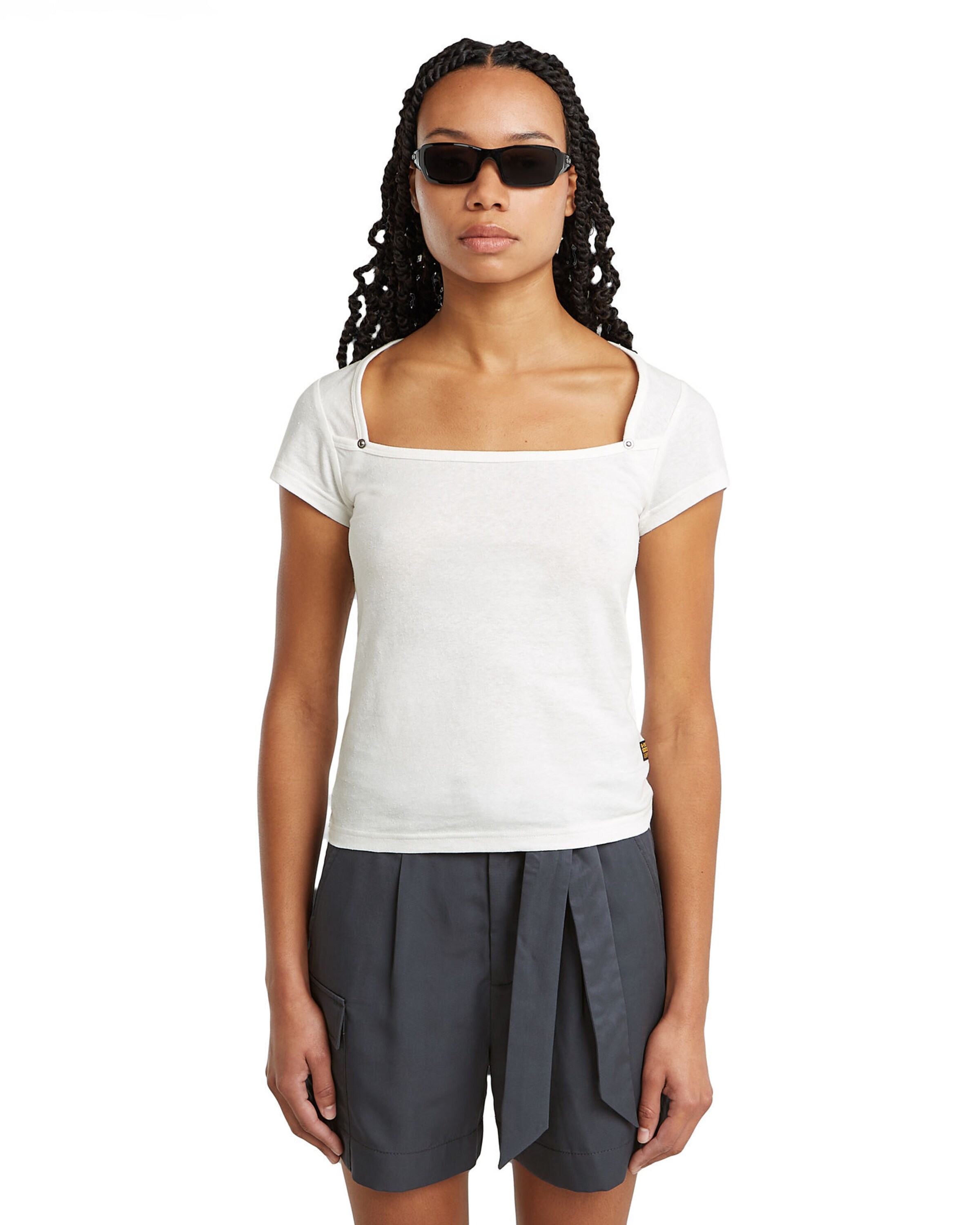 G-STAR T-Shirt 'Sweet Heart' in Weiß: Vorderseite