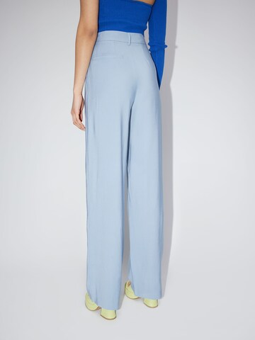 LeGer by Lena Gercke Wide leg Παντελόνι πλισέ 'Draco' σε μπλε: πίσω