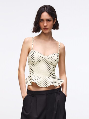 Bershka Topp i beige: framsida