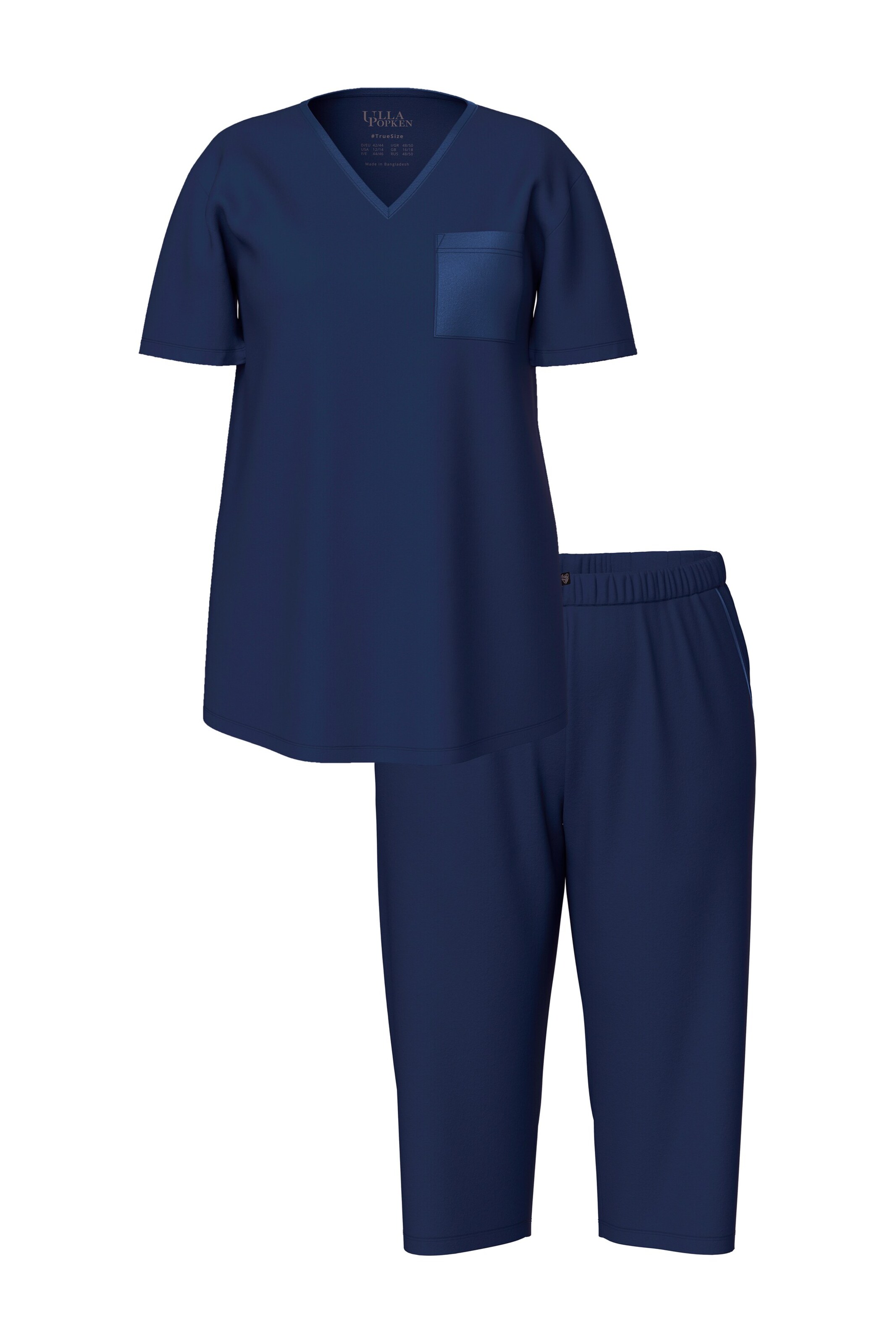 Ulla Popken Pyjama in Blau: Vorderseite