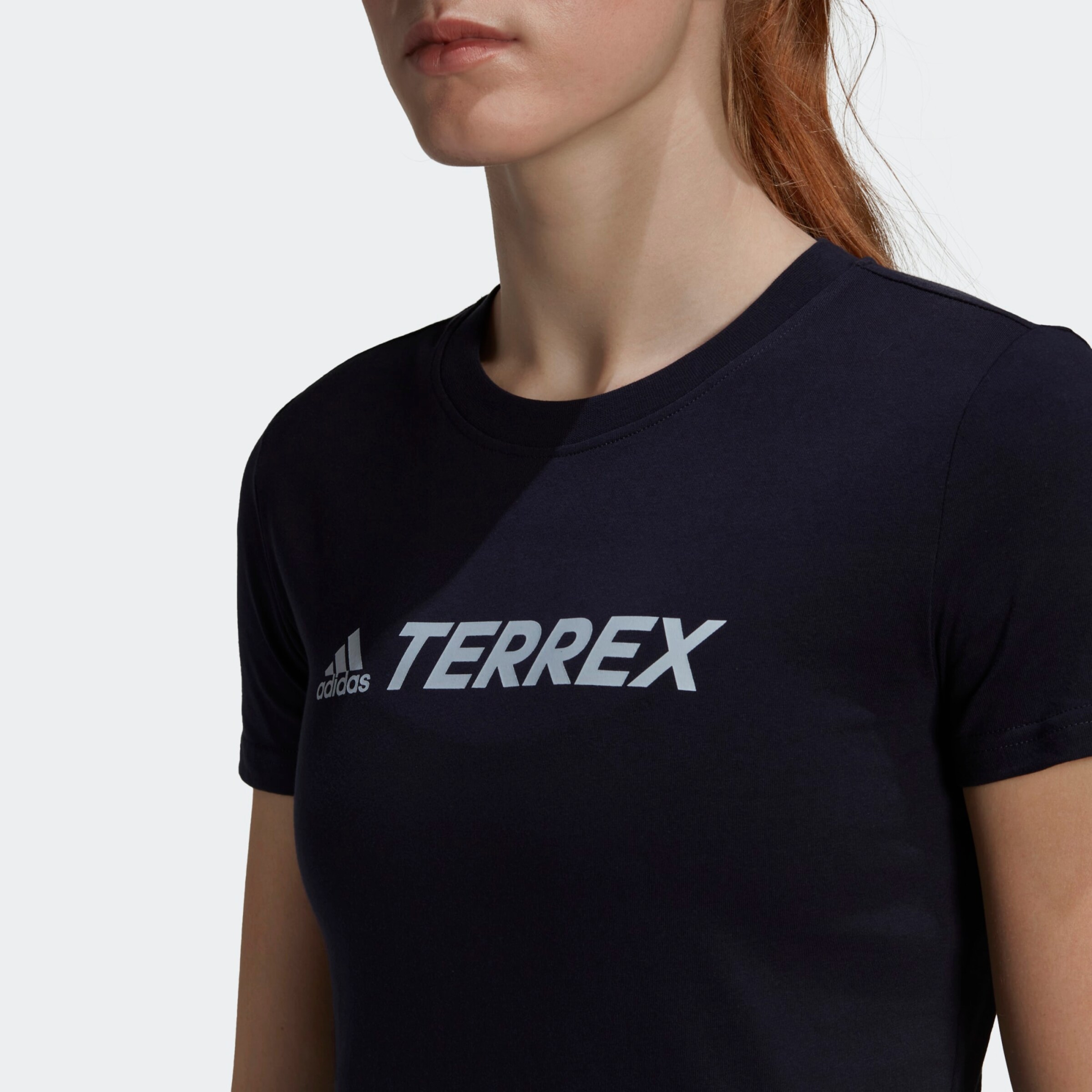Femme T-shirt fonctionnel TERREX Classic Logo adidas Terrex en Bleu Marine 