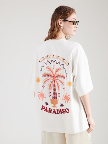 TOPSHOP Majica 'PARADISO' | bela barva: sprednja stran