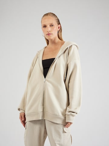 GAP Zip-Up Hoodie in Beige: front