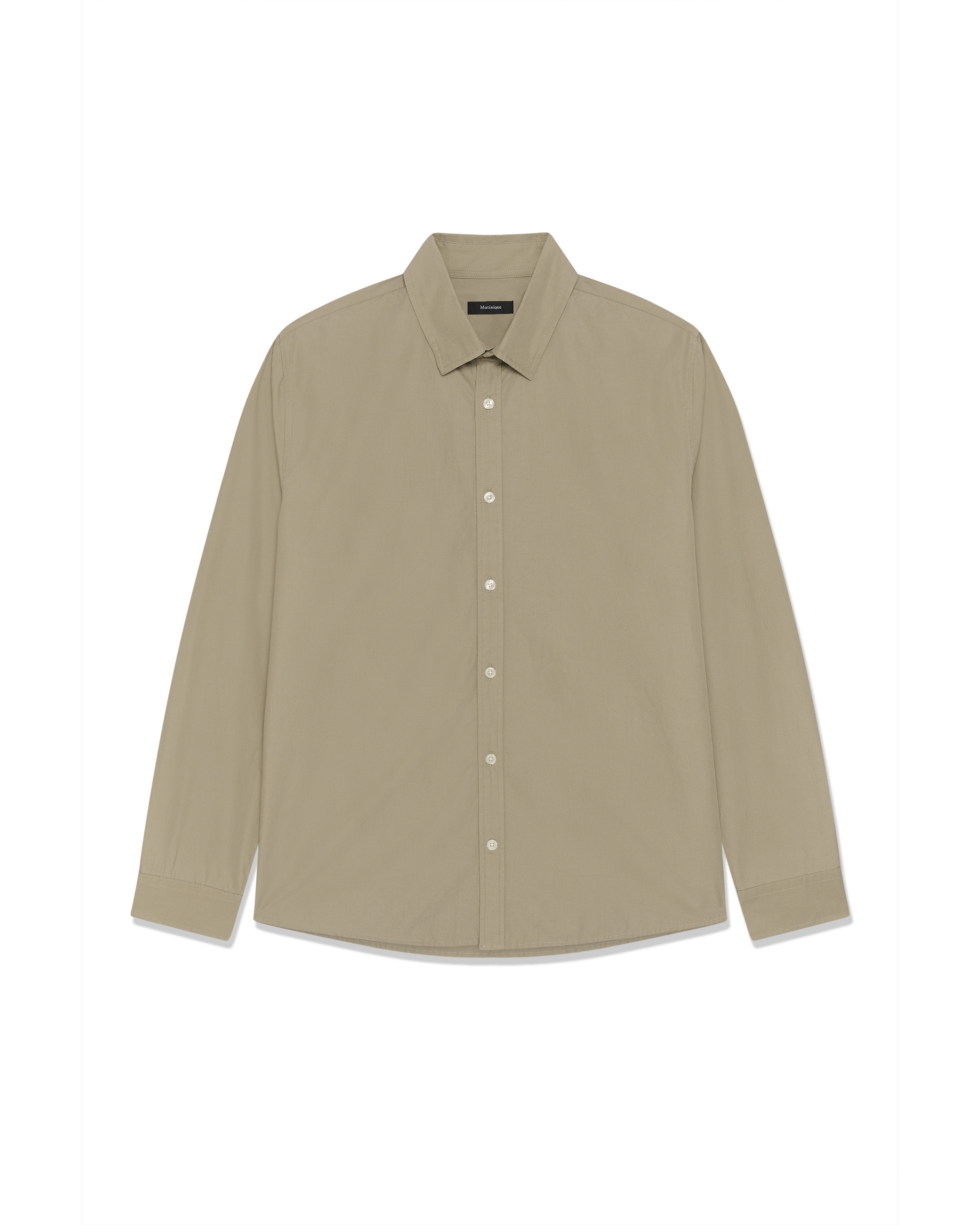 Coupe regular Chemise business 'MAChristaldo' Matinique en beige : devant
