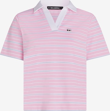 Karl Lagerfeld Paita 'Ikon Stripe' värissä vaaleanpunainen: etupuoli