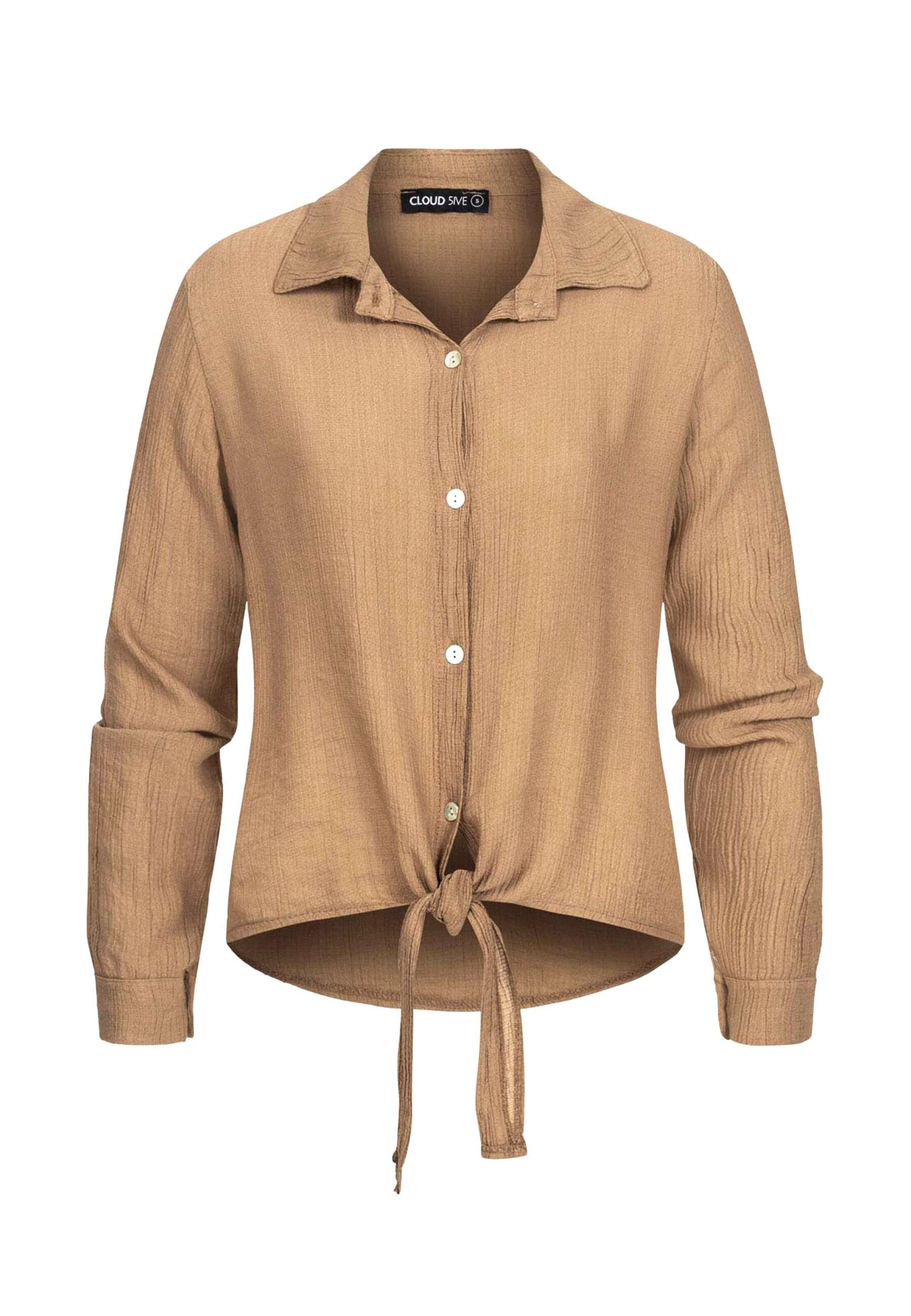 Cloud5ive Bluse in Braun: Vorderseite