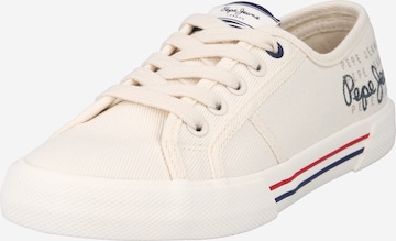 Pepe Jeans - Sapatilhas baixas 'BRADY' em branco: frente