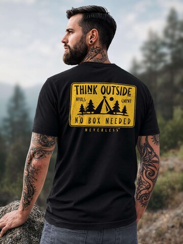 Neverless Shirt 'Think Outside'‌‌‌‌‌ in Schwarz