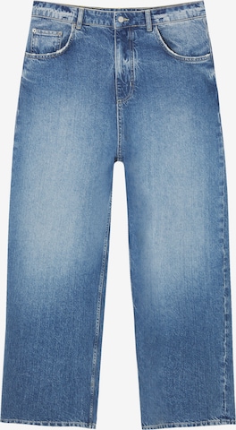 Pull&Bear Wide Leg Jeans in Blau: predná strana