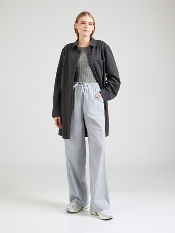 PIECES Wide leg Broek 'PCFeline' in Blauw