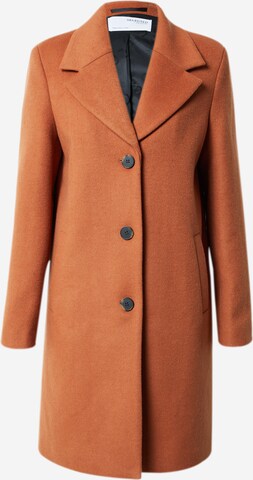 SELECTED FEMME Between-Seasons Coat 'SASJA' in Brown: front