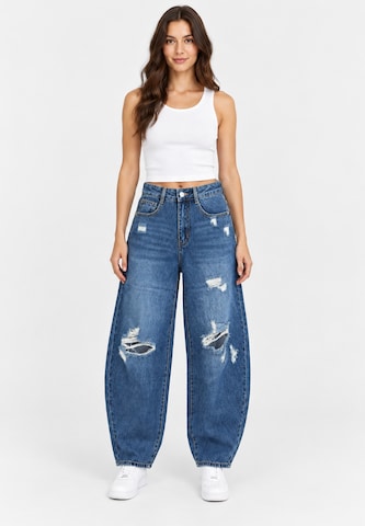 Elara Vat Jeans in Blauw: voorkant