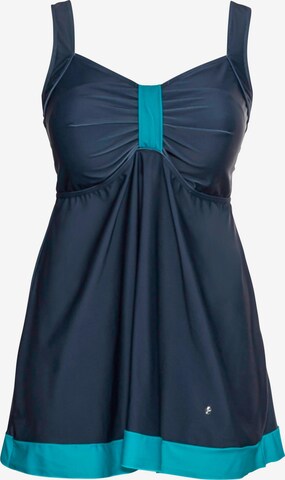 SHEEGO Swimsuit Dress in Blue: front