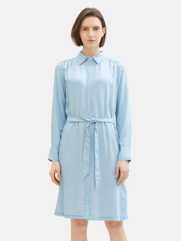 Robe-chemise TOM TAILOR en bleu : devant