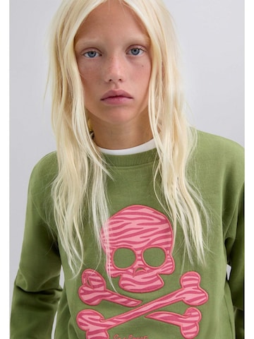 Scalpers Sweatshirt 'Zebraskullsw' in Green