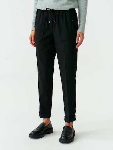 TATUUM Slim fit Trousers 'SANI' in Black: front