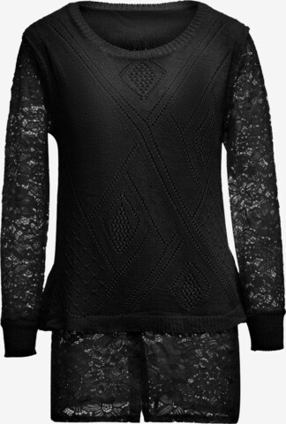 Pull-over ZITHA en noir : devant