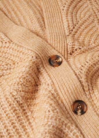 MANGO Knit Cardigan 'Radio' in Brown