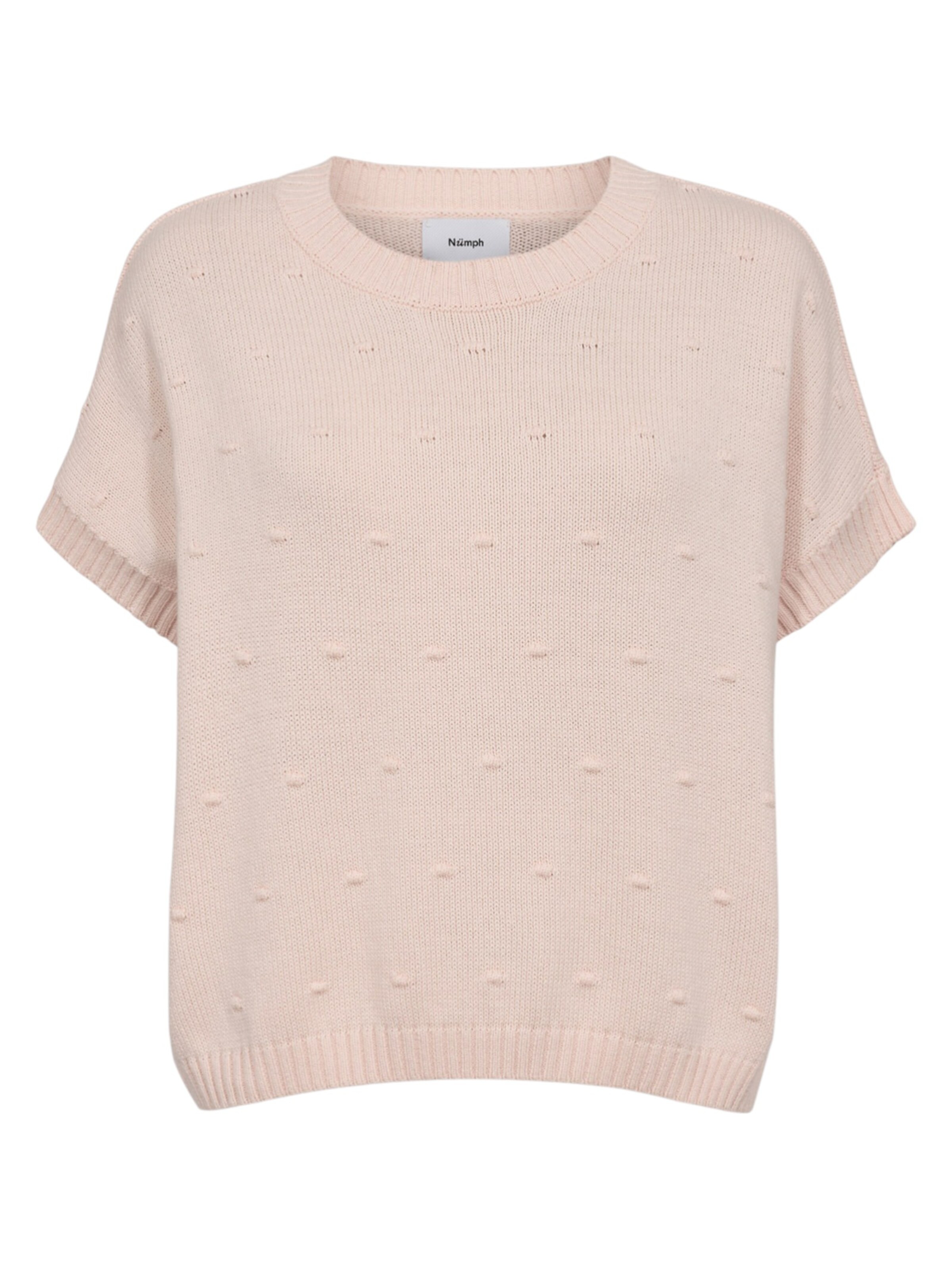 NÜMPH Strickpullover mit Halbarm 'NULISANA PULLOVER' in Pink: Vorderseite