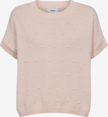 NÜMPH Strickpullover mit Halbarm 'NULISANA PULLOVER' in Pink: Vorderseite
