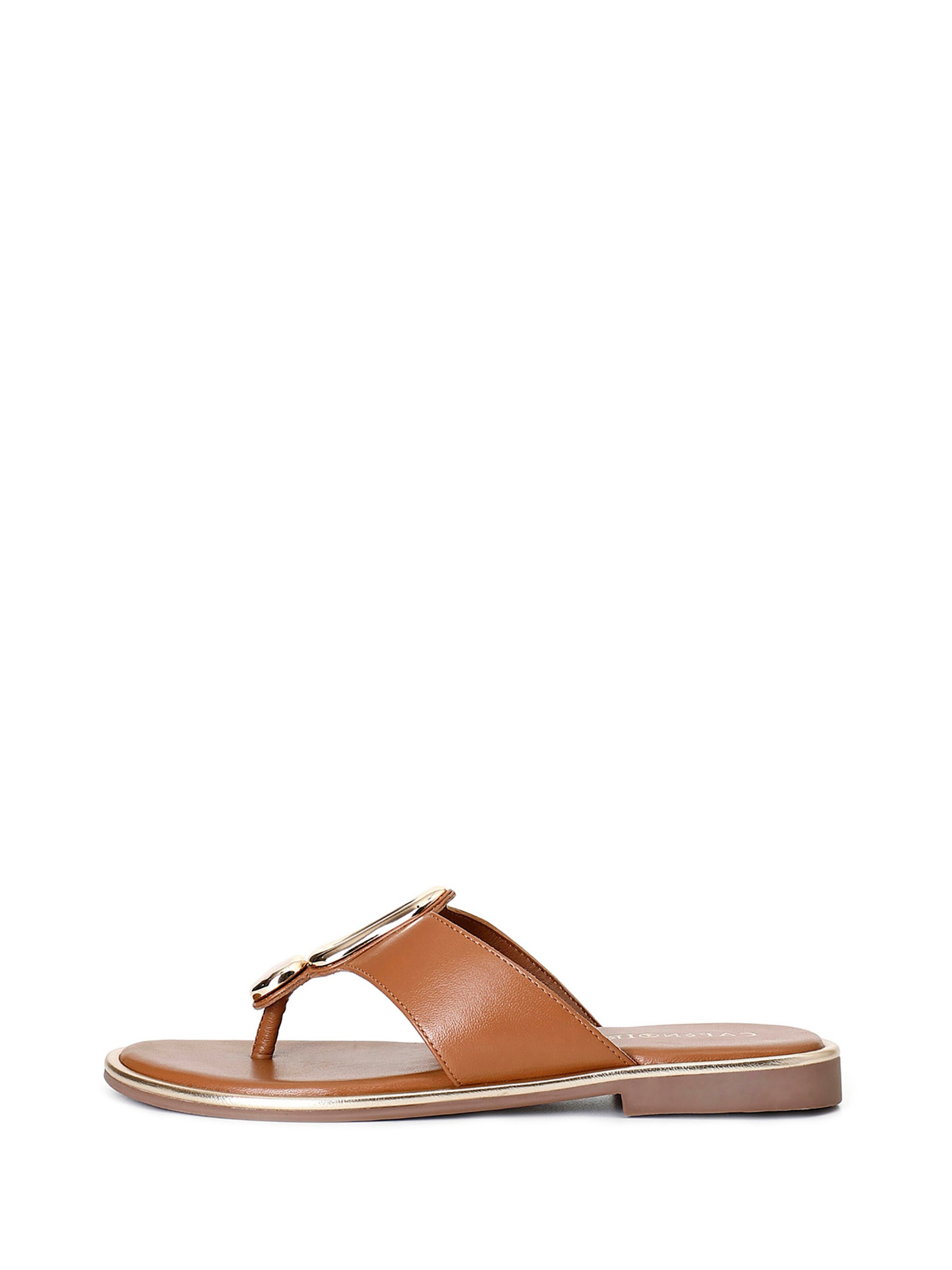 Infradito di CAFè NOIR in marrone: frontale