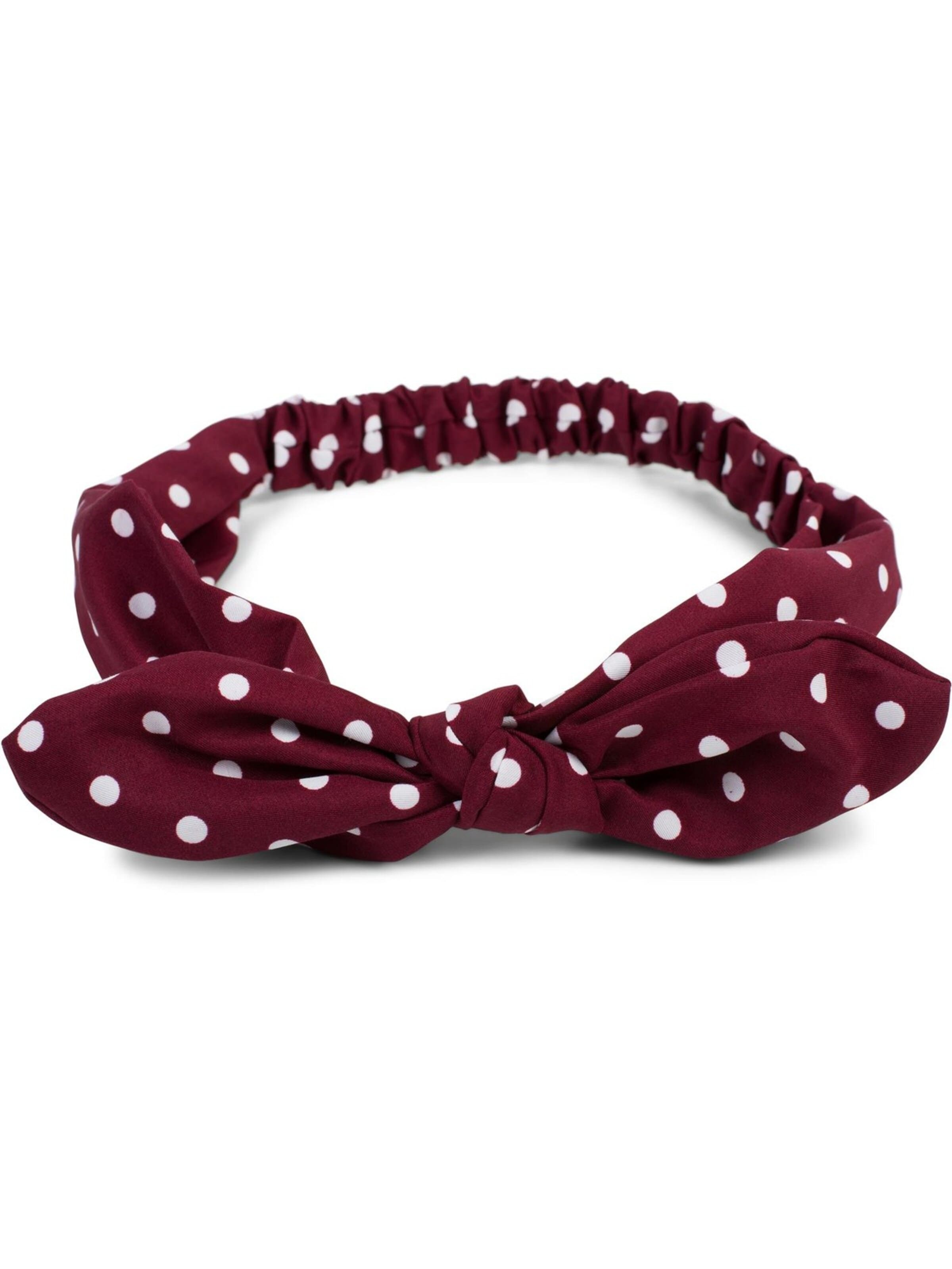 styleBREAKER Hair jewelry 'Haarband mit Punkte Muster und Schleife' in Red: front
