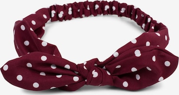 styleBREAKER Hair jewelry 'Haarband mit Punkte Muster und Schleife' in Red: front