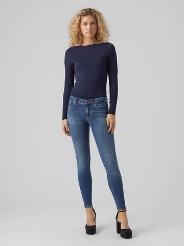 VERO MODA Skinny Džíny 'Peach' – modrá