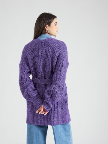 BOSS Orange Knit Cardigan 'Feisy' in Purple