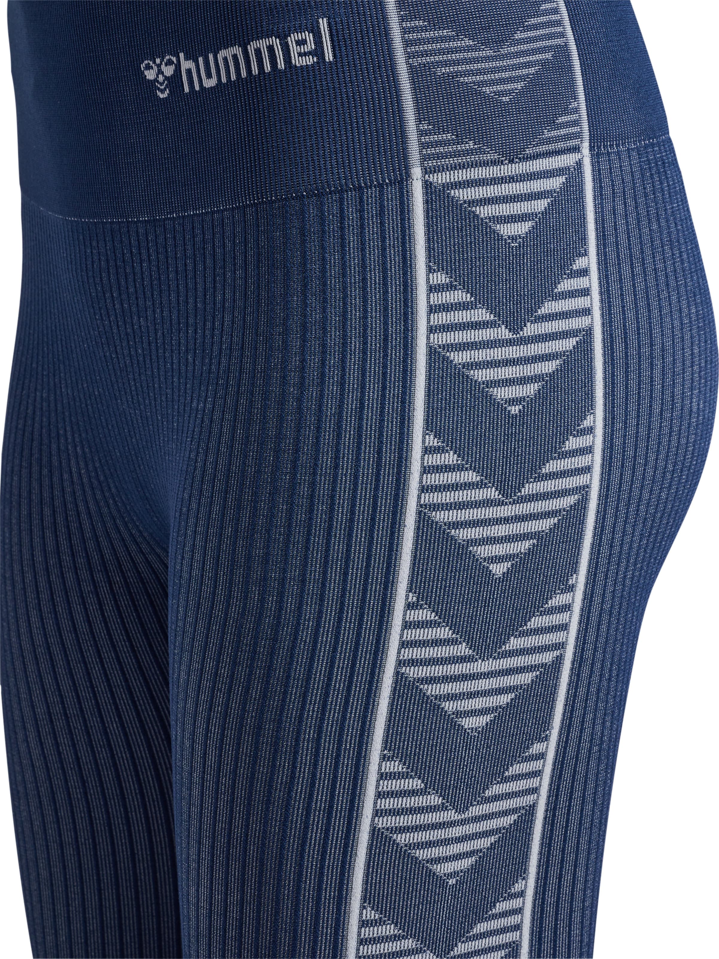 Hummel Skinny Sporthose in Blau