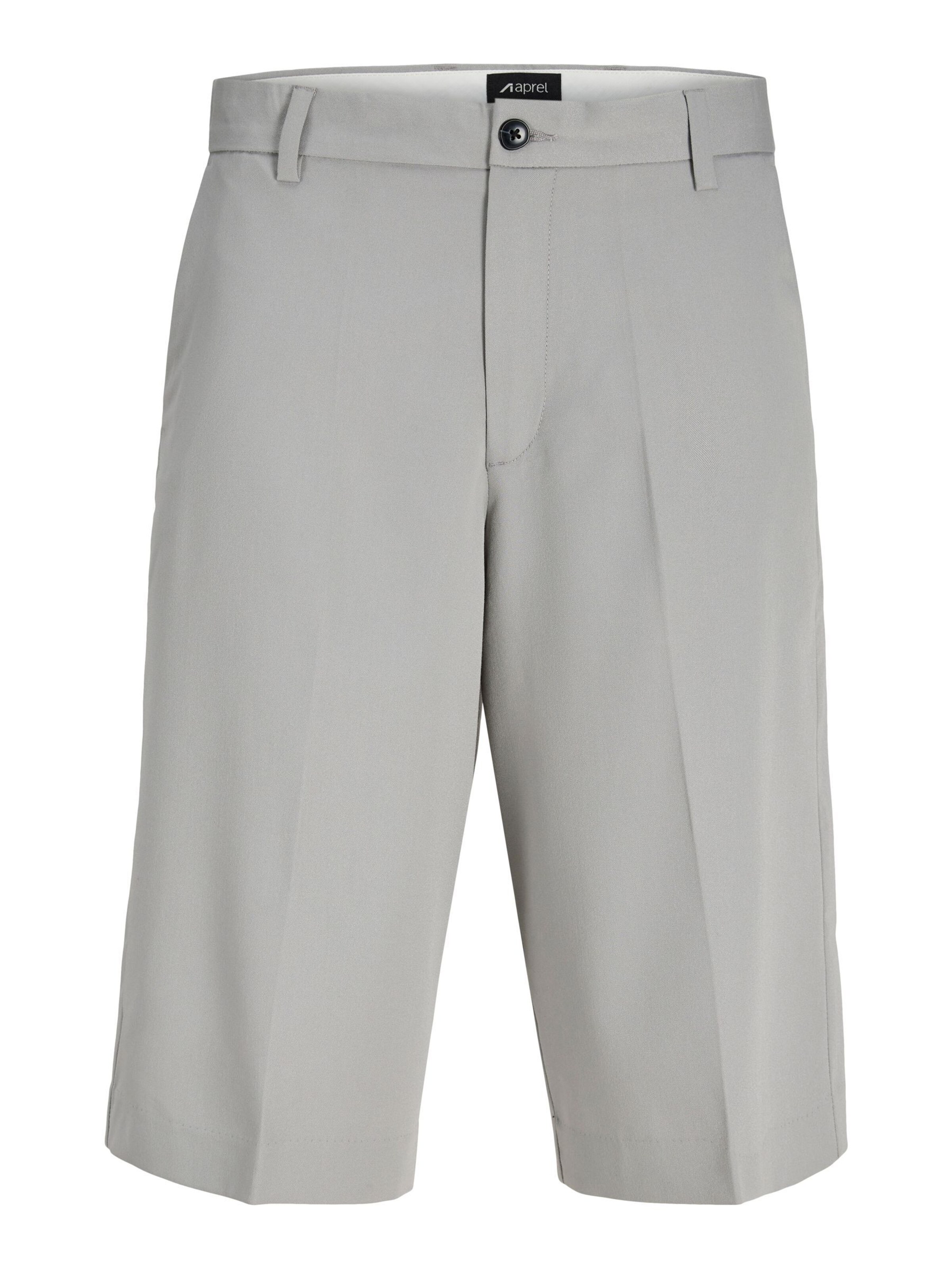 aprel - Pierna ancha Pantalón de pinzas en gris: frente