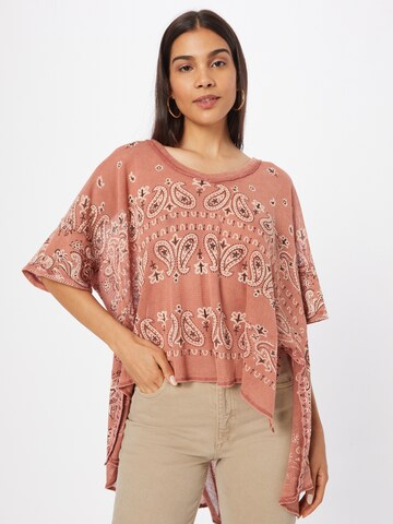 Free People - Camiseta 'NO MATTER WHAT' en rosa: frente