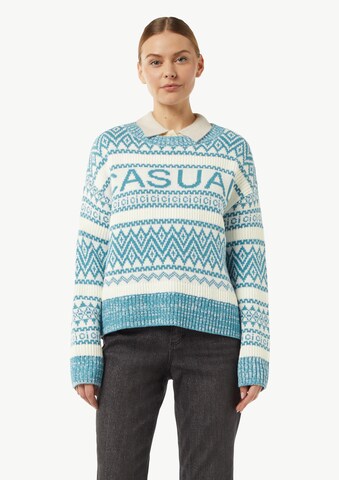 Pull-over comma casual identity en blanc : devant