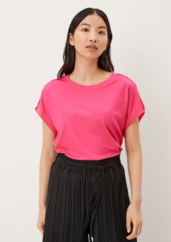 T-shirt s.Oliver BLACK LABEL en rose : devant