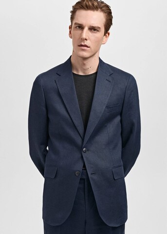 MANGO MAN Slim fit Suit Jacket 'Amalfi' in Blue