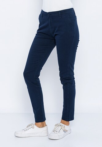 Giorgio di Mare - Slimfit Pantalón chino 'Serafina' en azul